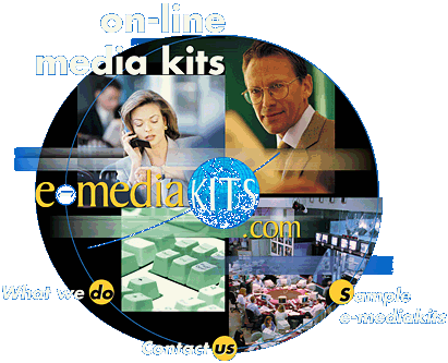 e-mediakits.com -- on-line media kits for high resolution photos, audio clipes, video clips, news releases and backgrounders -- all in electronic format